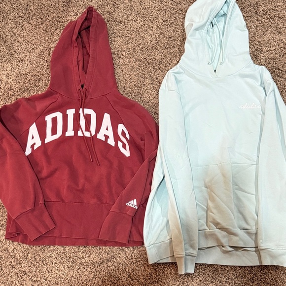 adidas Tops - Adidas Maroon and Light Blue Hoodies